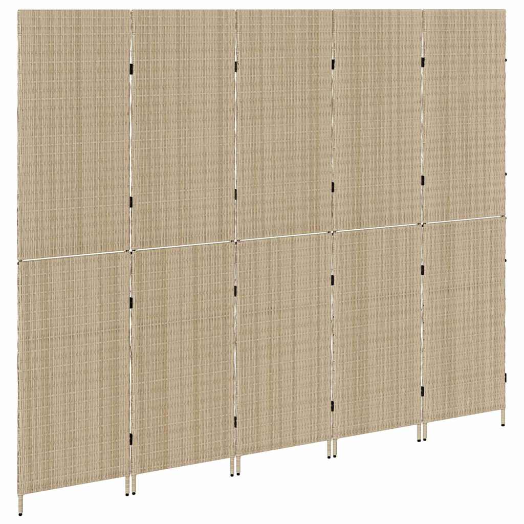 Divider per stanze Beige 242 x 180 cm polyrattan 42003676