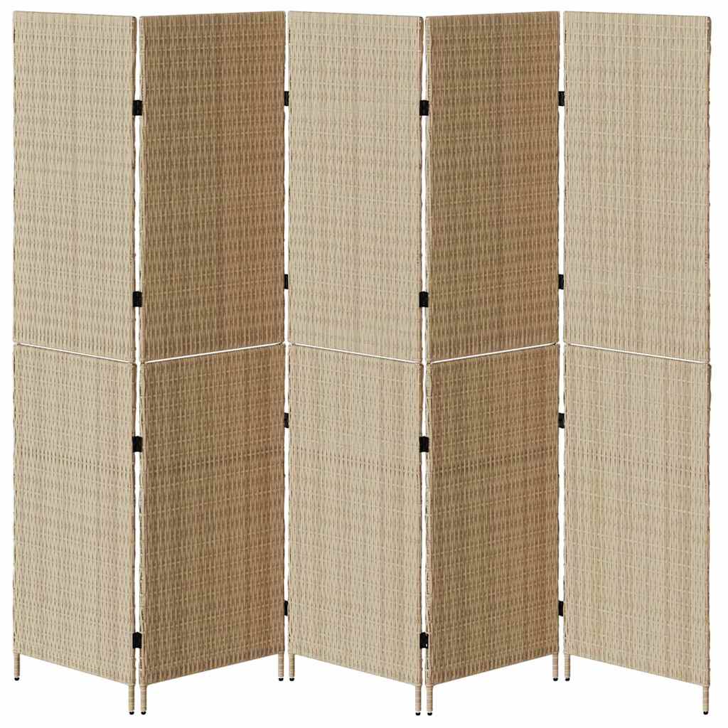 Divider per stanze Beige 242 x 180 cm polyrattan 42003676