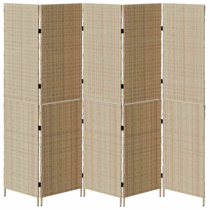 Divider per stanze Beige 242 x 180 cm polyrattan 42003676