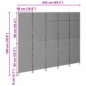 Divider per stanze Beige 242 x 180 cm polyrattan 42003676