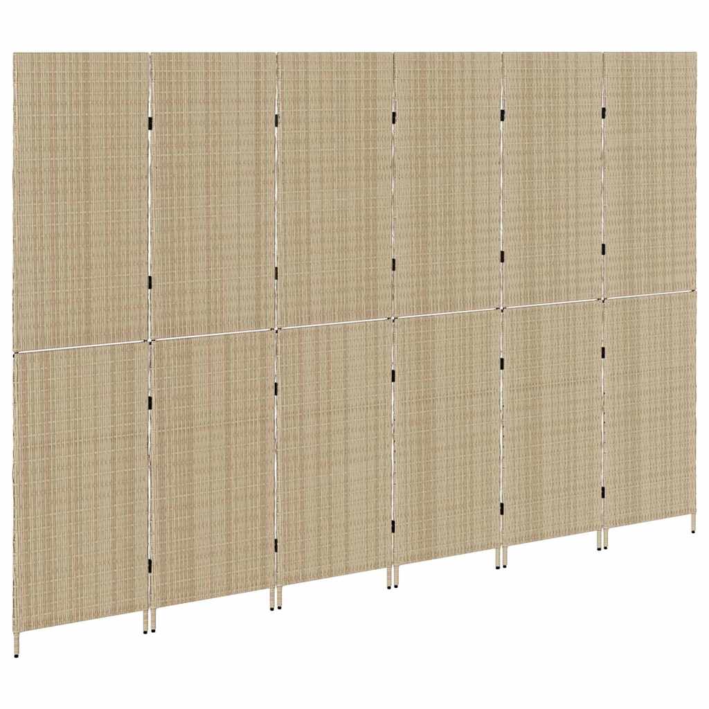 Divider per stanze Beige 292 x 180 cm polyrattan 42003677