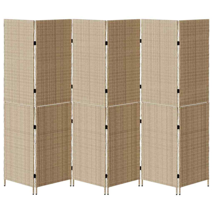 Divider per stanze Beige 292 x 180 cm polyrattan 42003677