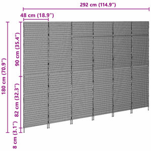 Divider per stanze Beige 292 x 180 cm polyrattan 42003677