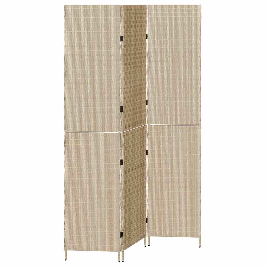 Divider per stanze Beige 146 x 200 cm polyrattan 42003678