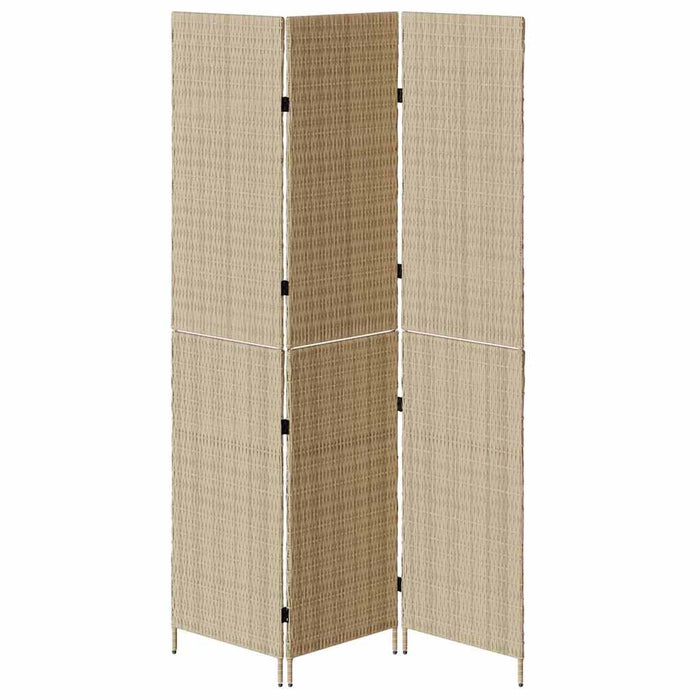 Divider per stanze Beige 146 x 200 cm polyrattan 42003678