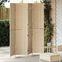 Divider per stanze Beige 196 x 200 cm polyrattan 42003679