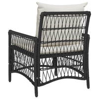 Sedia da Giardino Nero 60 x 70 x 78cm polyrattan 42006217
