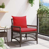 Sedia da Giardino  con Cuscini, Marrone, 60x70x78 cm, Rattan Sintetico. 42006223