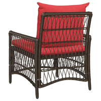 Sedia da Giardino  con Cuscini, Marrone, 60x70x78 cm, Rattan Sintetico. 42006223