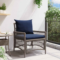 Sedia da Giardino Grigio 60 x 70 x 78cm polyrattan 42006224
