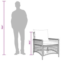 Sedia da Giardino Grigio 60 x 70 x 78cm polyrattan 42006224