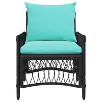 Sedia da Giardino Nero 60 x 70 x 78cm polyrattan 42006225