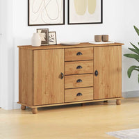 Credenza-Buffet-Armadio da cucina ASKIM 133,5 x 40 x 79 cm Legno di pino massello 686263