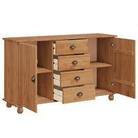 Credenza-Buffet-Armadio da cucina ASKIM 133,5 x 40 x 79 cm Legno di pino massello 686263