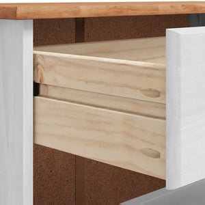 Armadio per scarpe  ASKIM Bianco 85x35x108 cm in legno massello di pino 4105438