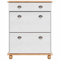 Armadio per scarpe  ASKIM Bianco 85x35x108 cm in legno massello di pino 4105438