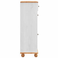 Armadio per scarpe  ASKIM Bianco 85x35x108 cm in legno massello di pino 4105438