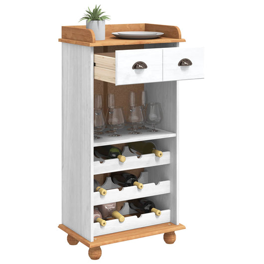 Mobile per vino ASKIM Bianco 57 x 37 x 114 cm 4105444
