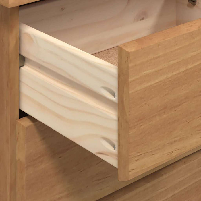 Scrivania ASKIM Marrone 95 x 40 x 75 cm Legno di pino massello 4105448