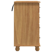 Scrivania ASKIM Marrone 95 x 40 x 75 cm Legno di pino massello 4105448