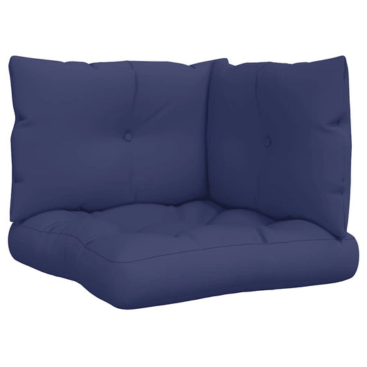 vidaXL Cuscini per Pallet 3 pz Blu Marino in Tessuto Oxford