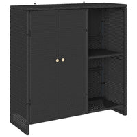 Armadio con archiviazione Nero 100 x 36 x 102 cm Rattan 4103821