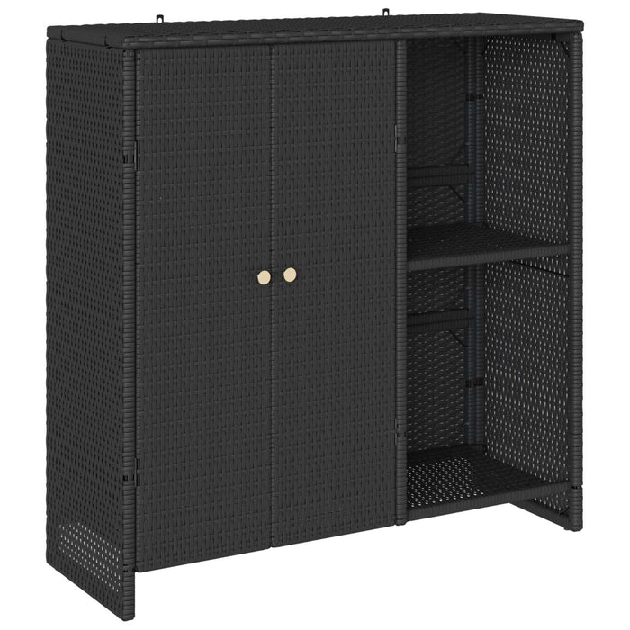 Armadio con archiviazione Nero 100 x 36 x 102 cm Rattan 4103821