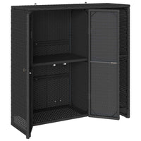 Armadio con archiviazione Nero 100 x 36 x 102 cm Rattan 4103821
