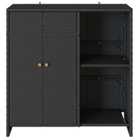 Armadio con archiviazione Nero 100 x 36 x 102 cm Rattan 4103821