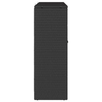 Armadio con archiviazione Nero 100 x 36 x 102 cm Rattan 4103821