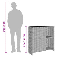 Armadio con archiviazione Marrone 100 x 36 x 102 cm Rattan 4103822