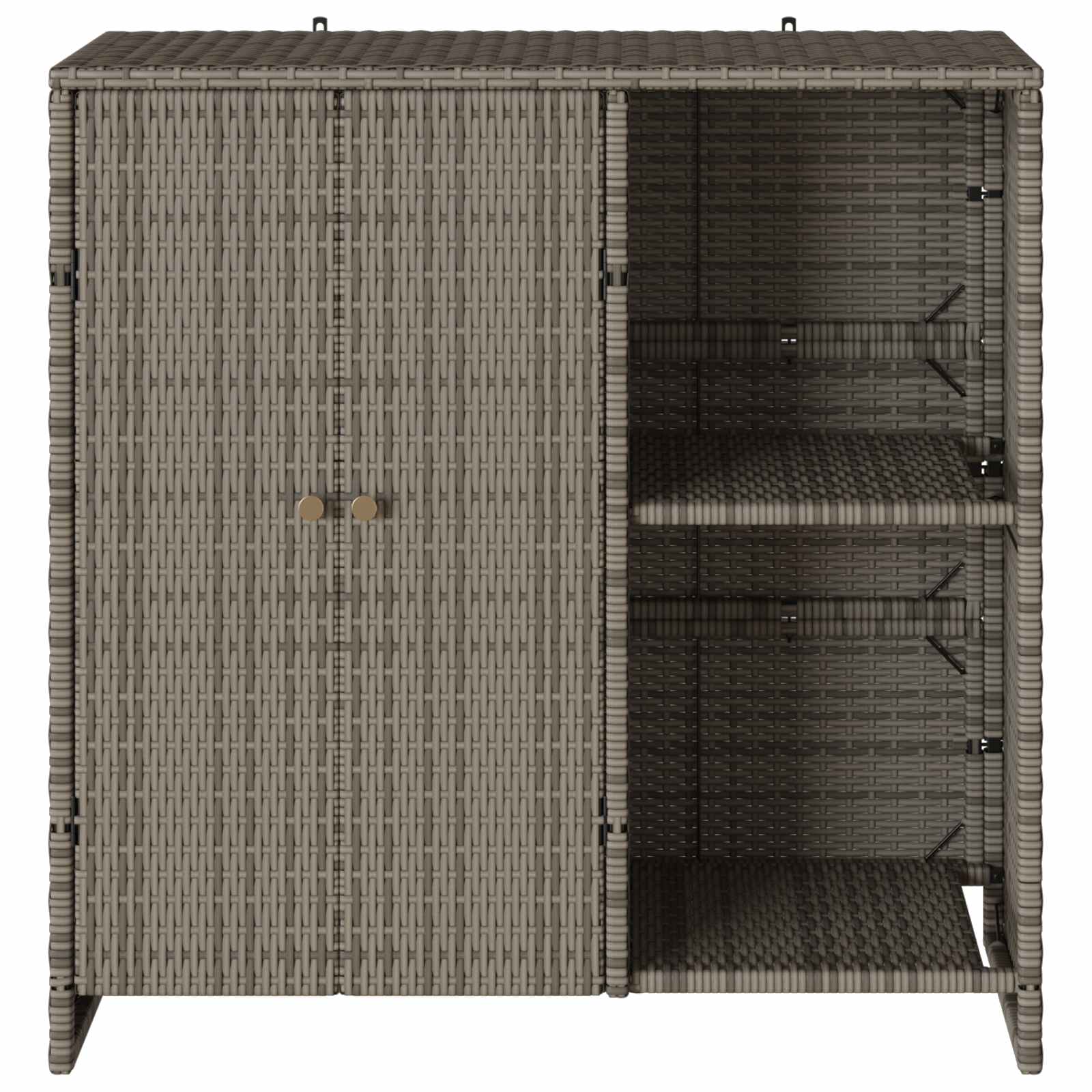 Armadio con archiviazione Grigio 100 x 36 x 102 cm Rattan 4103823