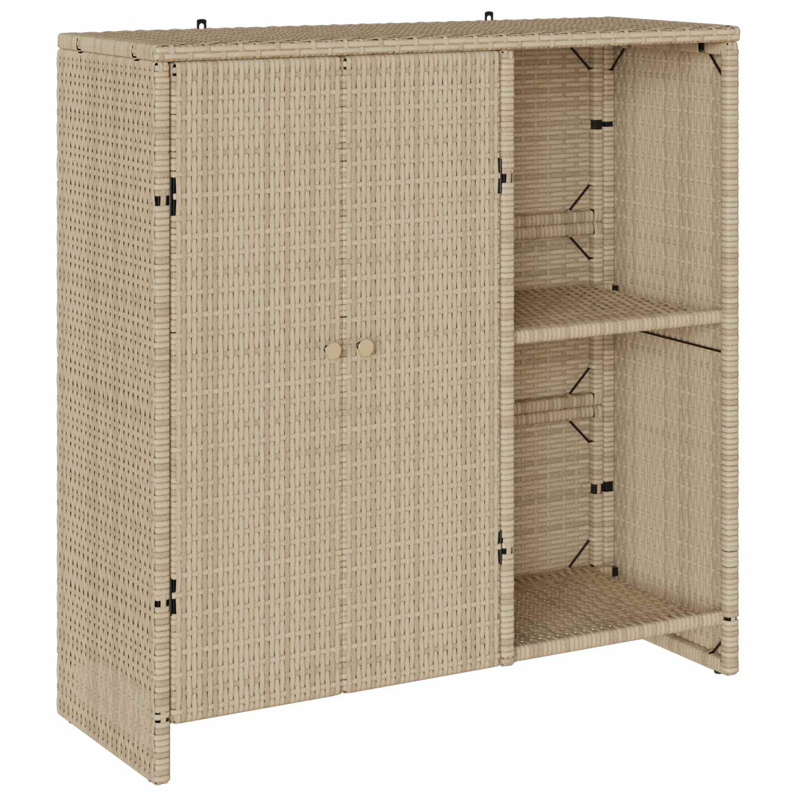 Armadio con archiviazione Beige 100 x 36 x 102 cm Rattan 4103824