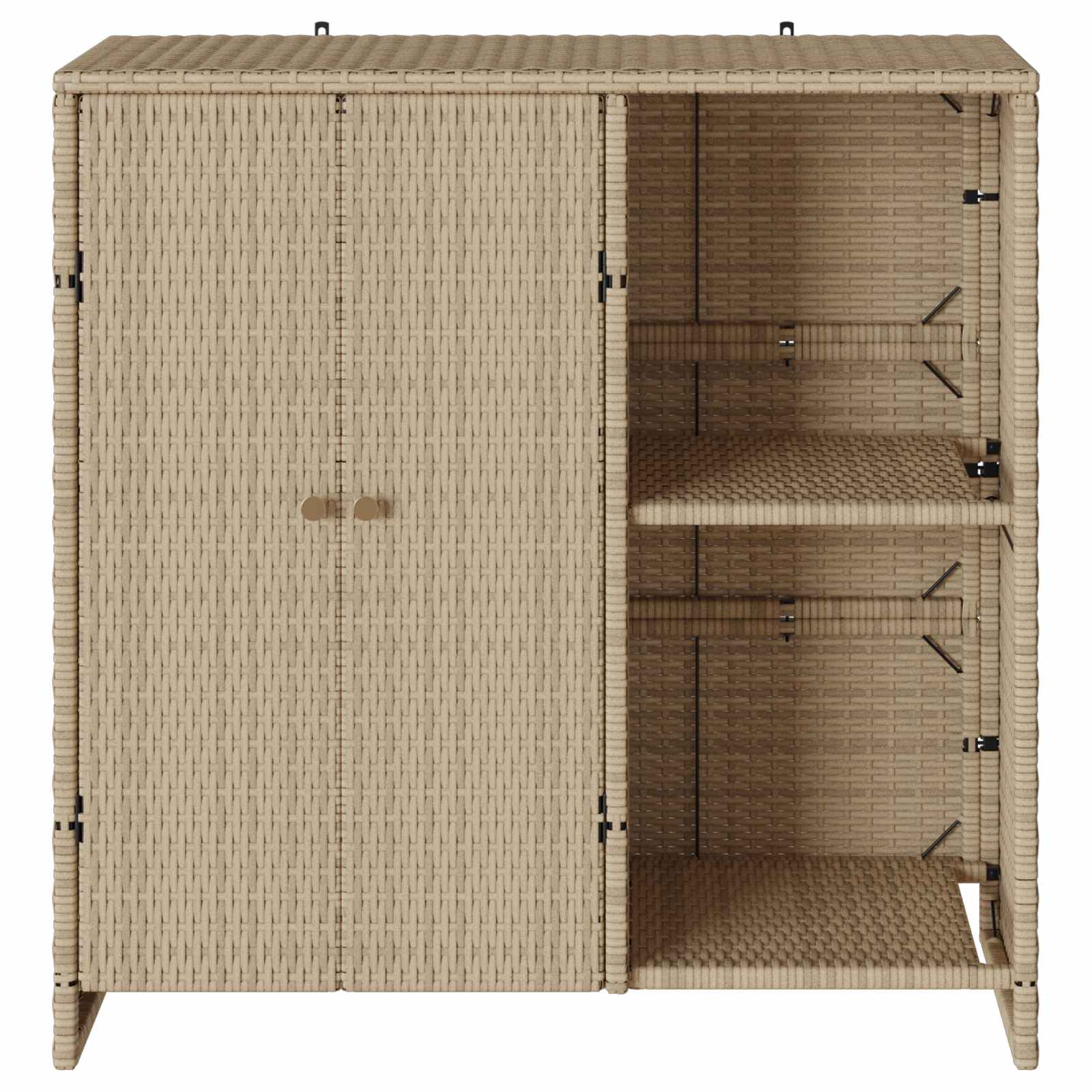 Armadio con archiviazione Beige 100 x 36 x 102 cm Rattan 4103824