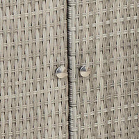 Armadio con archiviazione con porta Grigio chiaro 100 x 36 x 102cm Rattan 4103825