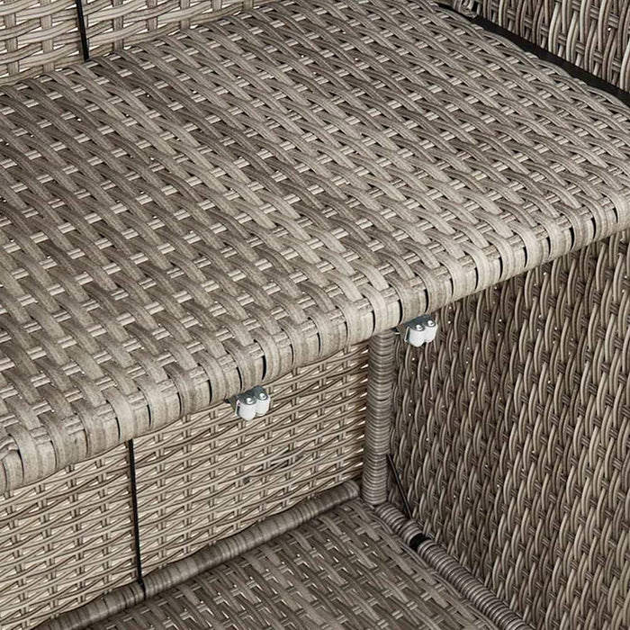 Armadio con archiviazione con porta Grigio chiaro 100 x 36 x 102cm Rattan 4103825