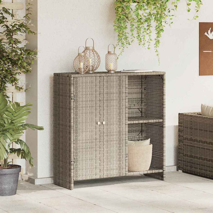 vidaXL Armadio con porta Grigio chiaro 100 x 36 x 102 cm Rattan