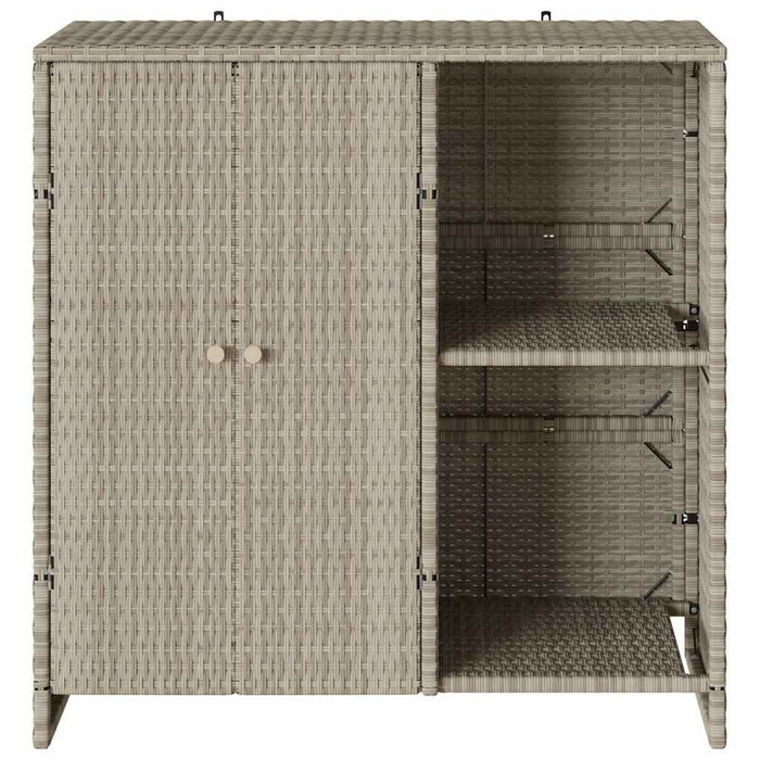 Armadio con archiviazione con porta Grigio chiaro 100 x 36 x 102cm Rattan 4103825