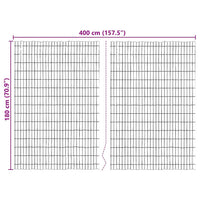 Recinzione in corteccia Marrone 400 x 180 cm Corteccia 42006510