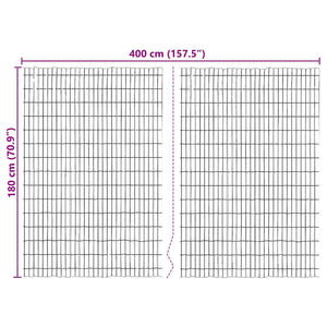 Recinzione in corteccia Marrone 400 x 180 cm Corteccia 42006510
