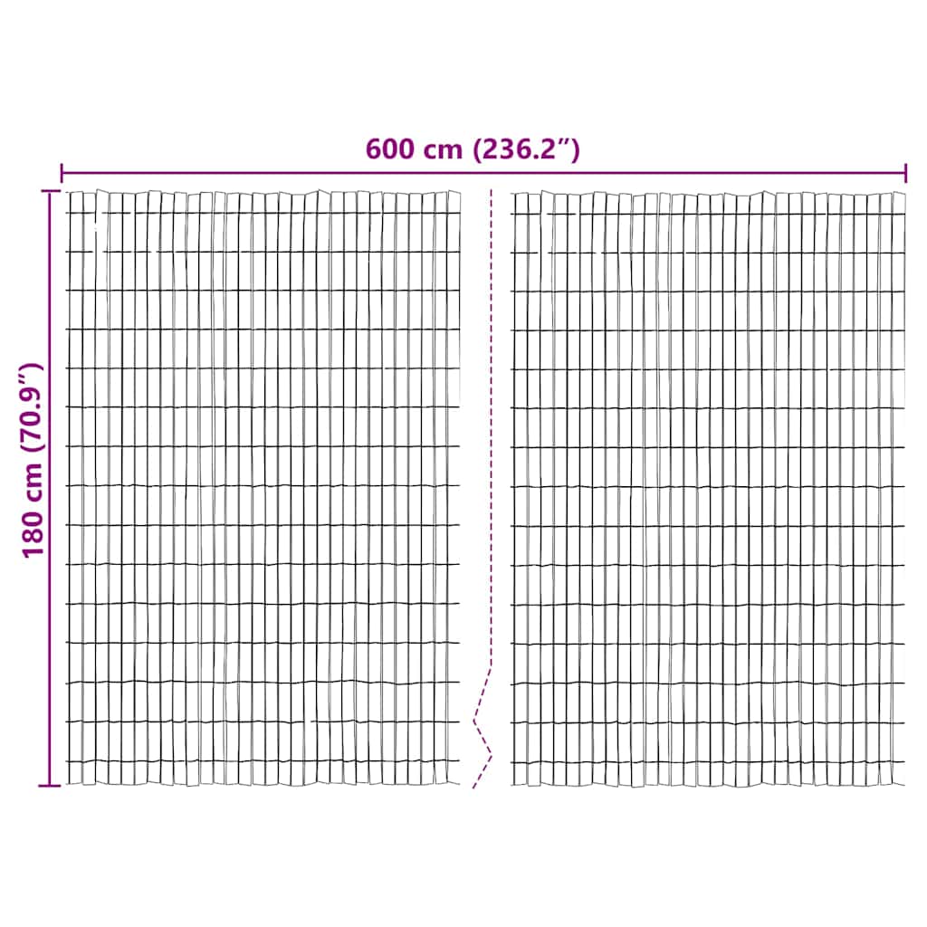 Recinzione in corteccia Marrone 600 x 180 cm Corteccia 42006513