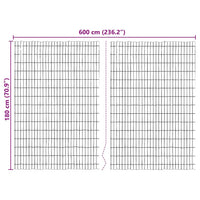 Recinzione in corteccia Marrone 600 x 180 cm Corteccia 42006513