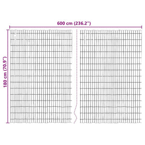 Recinzione in corteccia Marrone 600 x 180 cm Corteccia 42006513