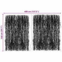 Recinzione in fascine Marrone 400 x 150 cm Ramo di bosco 42006515