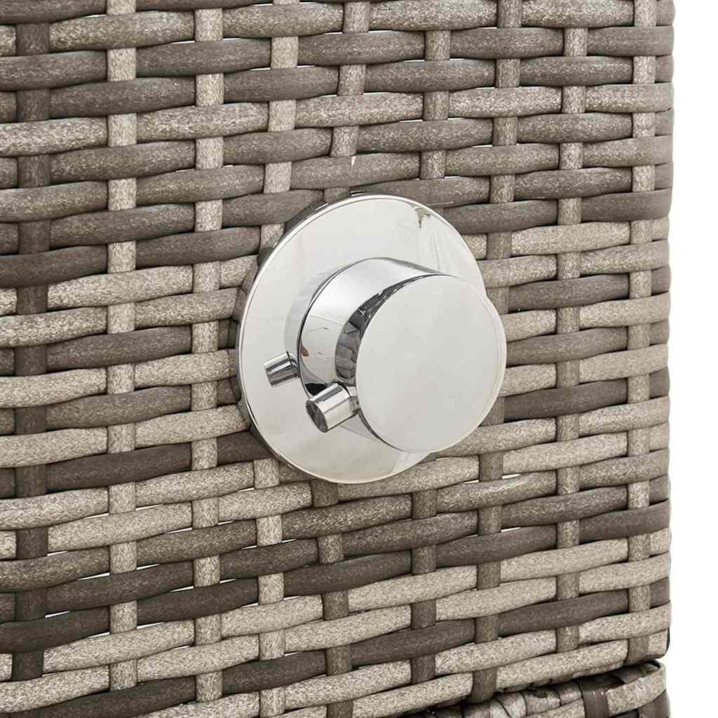 Doccia da giardino Grigio 60 x 80 x 214 cm Poly Rattan 42003416