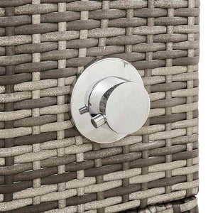 Doccia da giardino Grigio 60 x 80 x 214 cm Poly Rattan 42003416