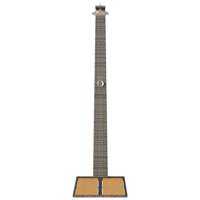 Doccia da giardino Grigio 60 x 80 x 214 cm Poly Rattan 42003416