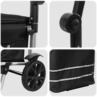 Carrello della spesa Nero 36.5 x 46.5 x 100.5 cm Tessuto Oxford 42002334