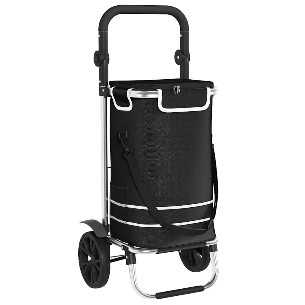 Carrello della spesa Nero 36.5 x 46.5 x 100.5 cm Tessuto Oxford 42002334