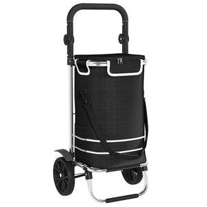Carrello della spesa Nero 36.5 x 46.5 x 100.5 cm Tessuto Oxford 42002334